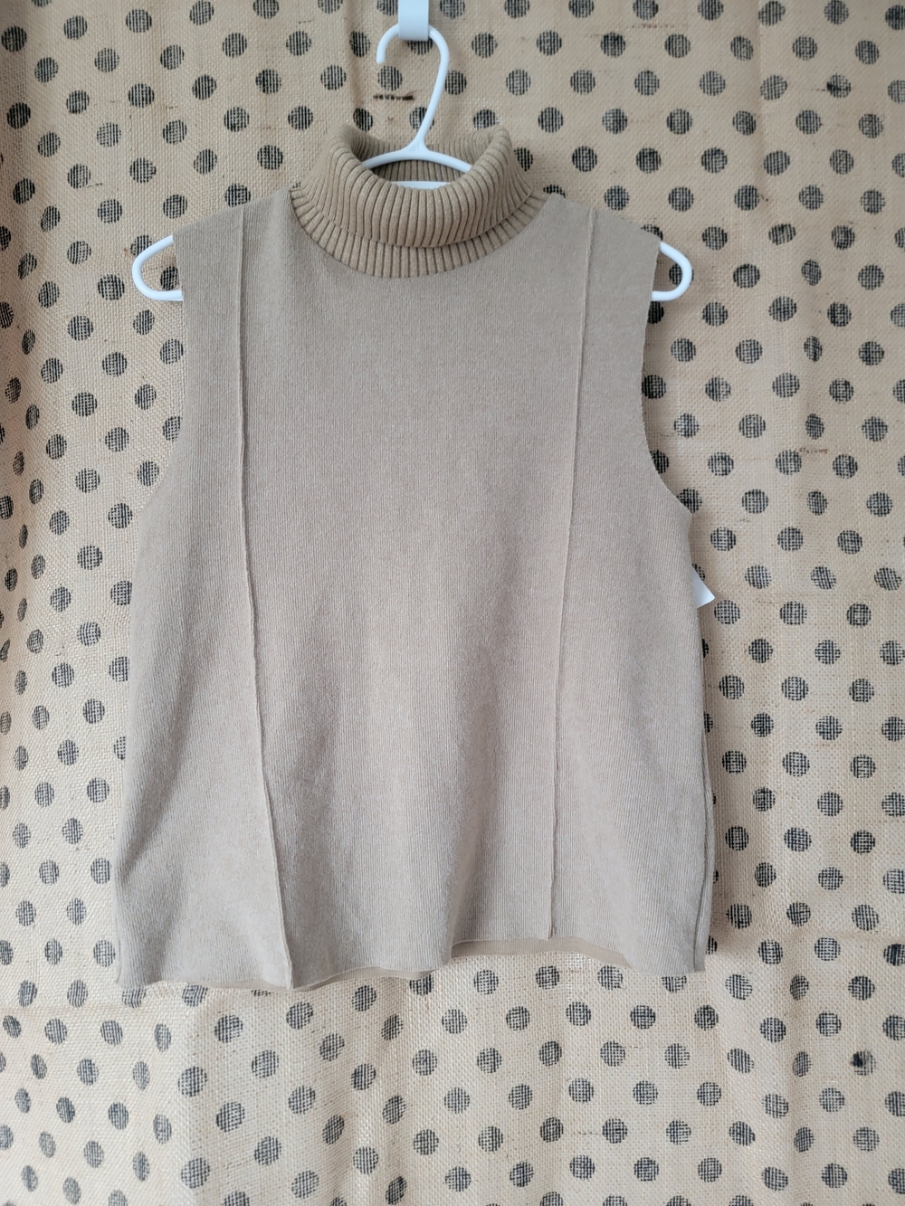 Zara Sleeveless Turtleneck in Camel